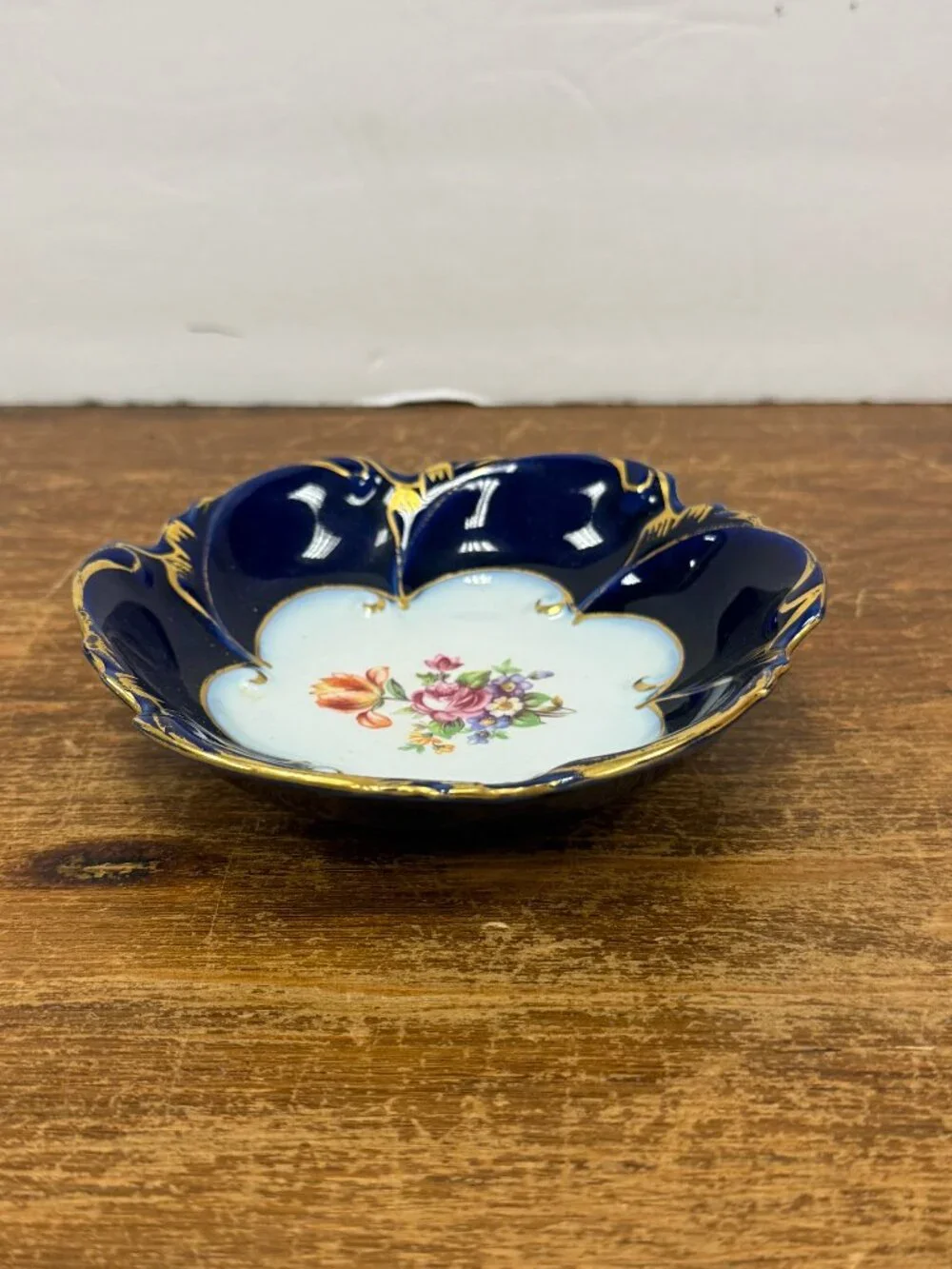 Vintage Jlmenau Graf Von Henneberg Cobalt Blue Bowl. KT217